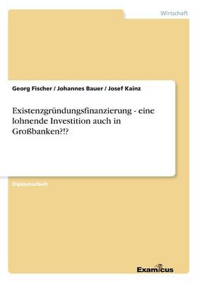 Existenzgrundungsfinanzierung - Eine Lohnende Investition Auch in Grobanken?!? (Paperback)