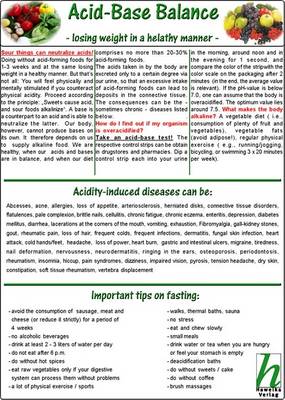 Acid-base Balance - Losing Weight in a Healthy Manner - Medical Card