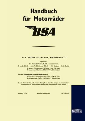 Handbuch Fur BSA-Motorrader (1956) (Paperback)