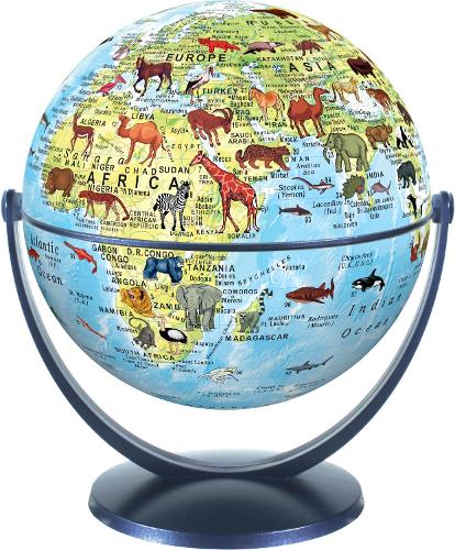 Animal World Globe 15cm | Waterstones