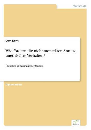 Wie Fordern Die Nicht-Monetaren Anreize Unethisches Verhalten? (Paperback)