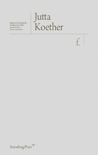 Jutta Koether - F. (Paperback)