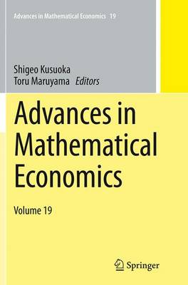 Advances in Mathematical Economics Volume 19 - Advances in Mathematical Economics 19 (Paperback)