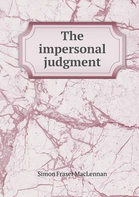 The Impersonal Judgment (Paperback)