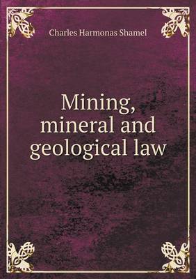 Mining, Mineral and Geological Law (Paperback)
