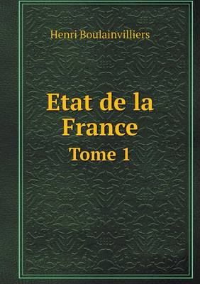 Etat de La France Tome 1 (Paperback)