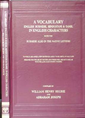 Vocabulary: English, Burmese, Hindustani and Tamil in English Characters (Hardback)