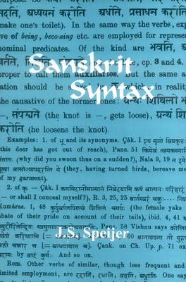 Sanskrit Syntax (Paperback)