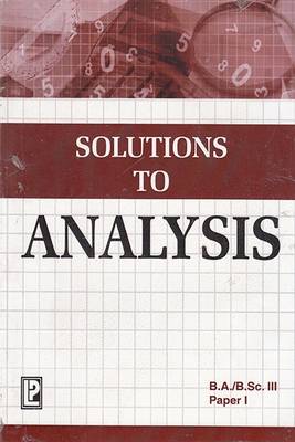 Solutions to Analysis (Paperback)