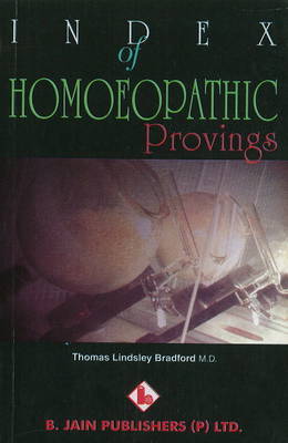 Index of Homoeopathic Provings (Paperback)