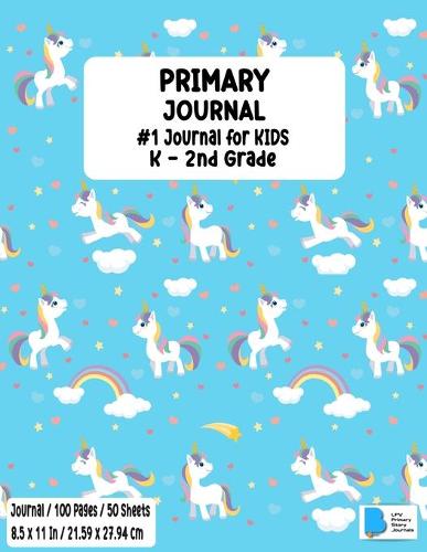 Primary Story Book: Dotted Midline and Picture Space Stylish Unicorn Baby Blue Cover Grades K-2 School Exercise Book Draw and Write 100 Story Pages - ( Kids Composition Note Books ) Durable Soft Cover Home School, Kindergarten v 2.0 (Paperback)