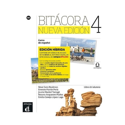 Difusion Centro de Publicacion y Publicaciones de Idiomas, Bitacora Nueva Edicion 4 - Edicion Hibrida - Libro Del Alumno B2 + MP3 Descargable