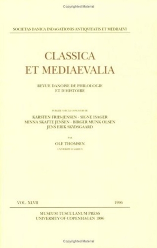 Classica Et Mediaevalia: 1996 Vol XLVII (Paperback)