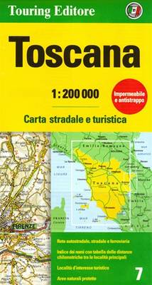 Toscana: TCI.R07 - Regional Road Map No. 7 (Sheet map)