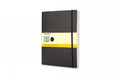 Moleskine Soft Extra Large Squared Notebook Black - Moleskine