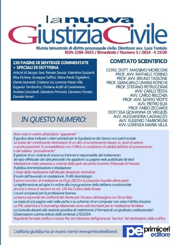 La Nuova Giustizia Civile (03/2014) (Paperback)