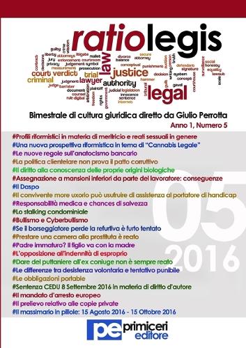 Ratio Legis (Numero 5, Anno 2016) (Paperback)
