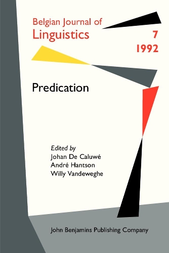 Predication - Belgian Journal of Linguistics 7 (Paperback)