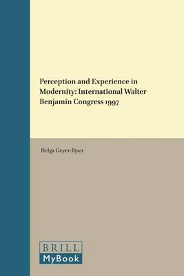 Perception and Experience in Modernity: International Walter Benjamin Congress 1997 - Benjamin Studien / Studies 1 (Paperback)