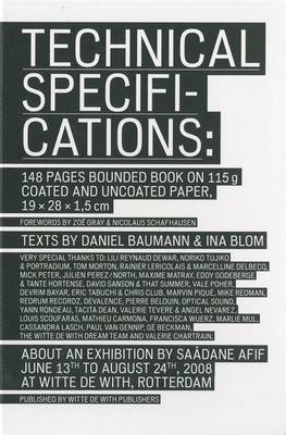 Saadane Afif: Technical Specifications (Hardback)