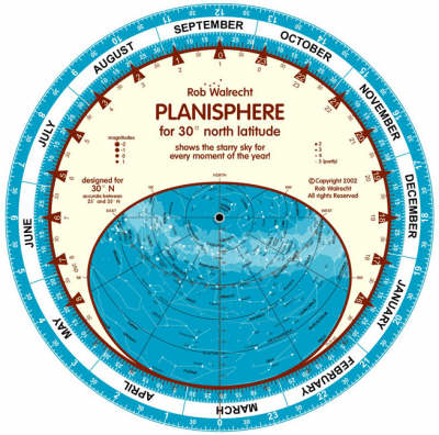 Planisphere for 30 Degrees North Latitude: Shows the Starry Sky for Every Moment of the Year - English planispheres PLN-30