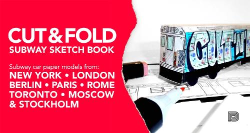 Cut And Fold Subway Sketchbook (Hardback)