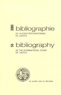 Bibliography of the International Court of Justice (Paperback)