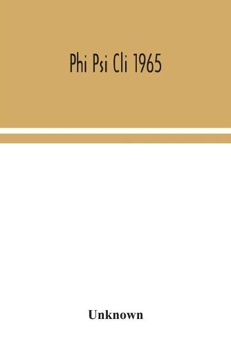 Phi Psi Cli 1965 (Paperback)