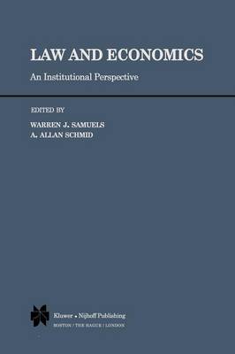 Law and Economics: An Institutional Perspective (Paperback)