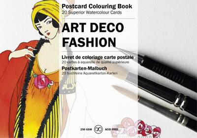 Art Deco Fashion: Postcard Colouring Book