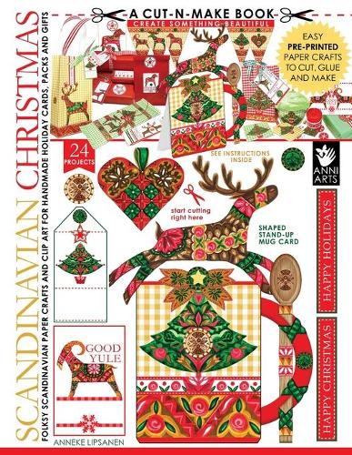 Scandinavian Christmas Cut-N-Make Book: Folksy Scandinavian Paper Crafts and Clip Art for Handmade Holiday Cards, Packs and Gifts (Paperback)