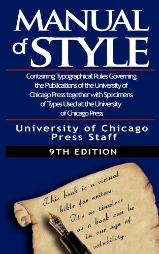 The Chicago Manual of Style by University (Paperback)
