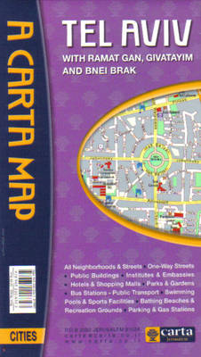 Map of Tel Aviv: With Ramat Gan, Givatayim, Old Jaffa and Bnie Brak (Paperback)