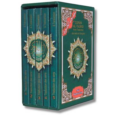 Tajweed Koran 6 Parts with French Translation (Hardback)