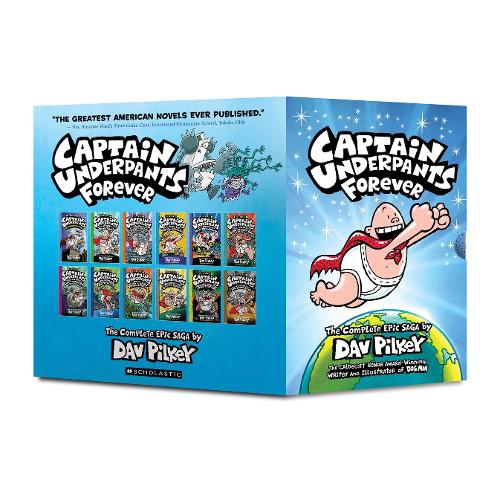 Dav Pilkey Captain Underpants Forever Box set (#1-12)