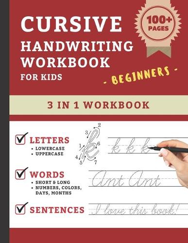 Cursive Handwriting Workbook For Kids Beginners by Sprightly Kid Press ...