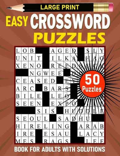 Large Print Easy Crossword Puzzle Book For Adults With Solutions by ...