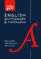 English Gem Dictionary and Thesaurus - Collins Gem (Paperback)