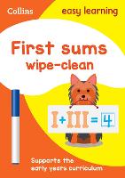 First Sums Age 3-5 Wipe Clean Activity Book: Ideal for Home Learning - Collins Easy Learning Preschool