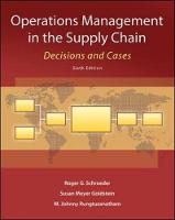 Operations Management in the Supply Chain: Decisions and Cases (Paperback)