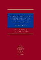 Company Meetings and Resolutions: Law, Practice, and Procedure (Hardback)
