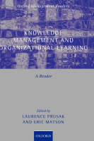 Knowledge Management and Organizational Learning: A Reader - Oxford Management Readers (Hardback)