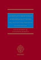 Company Meetings and Resolutions: Law, Practice, and Procedure (Hardback)