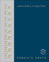 Computers & Typesetting, Volume E: Computer Modern Typefaces (Hardback)