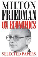 Milton Friedman on Economics: Selected Papers - Emersion: Emergent Village resources for communities of faith (Paperback)