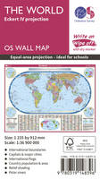 The World Eckert Iv Projection - OS Wall Map (Sheet map, rolled)
