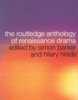 The Routledge Anthology of Renaissance Drama (Paperback)