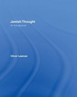 Jewish Thought: An Introduction (Hardback)