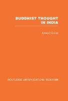 Buddhist Thought in India: Three Phases of Buddhist Philosophy - Routledge Library Editions: Buddhism (Hardback)