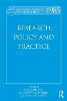 World Yearbook of Education 1985: Research, Policy and Practice - World Yearbook of Education (Paperback)